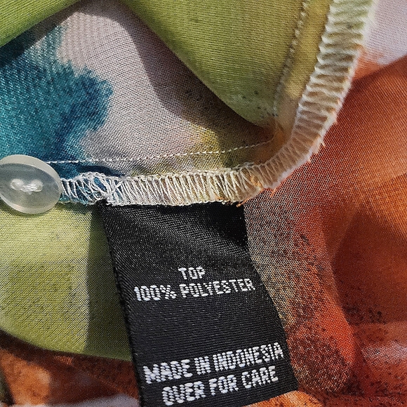 BY & BY Rainbow Ombre Sheer Cutout Butterfly Sleeve Weird Girl Phoebe Buffay Top - Picture 13 of 14